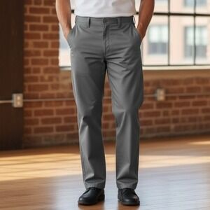 Dickies Men's Slim Straight Grey Work Pant 34x30  Wrinkle & Stain Resistant NWT